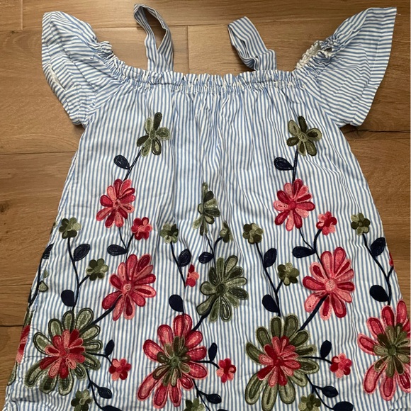 Embroidered floral summer dress for girls - Picture 1 of 5